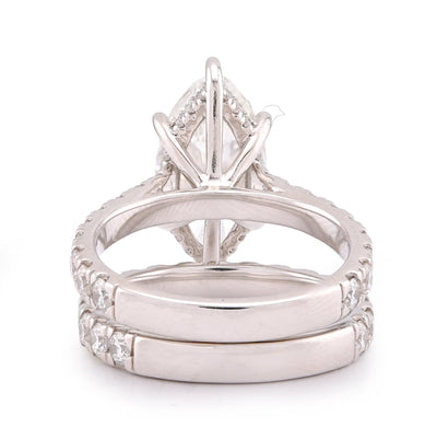 14K White Gold 6CT Centre Marquise Solitaire Lab Diamond Women Ring - Elite Jewelers-Rings