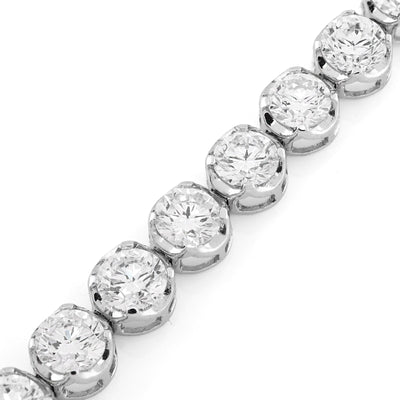 14K White Gold 7CT Lab Diamond 7" 15 Pointer Men Women Tennis Bracelet 4.5MM 7g - Elite Jewelers - Bracelets