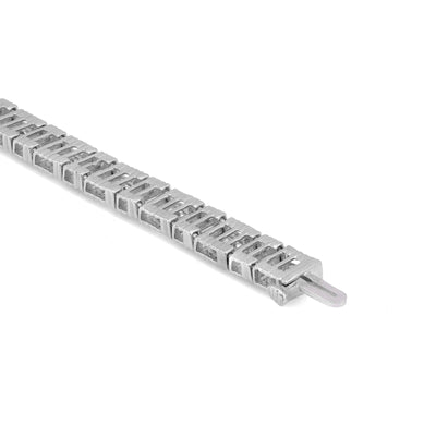 14K White Gold Fluted Gold Solitare Lab Diamond 7CT Men Women 7" Tennis Bracelet - Elite Jewelers-Bracelets