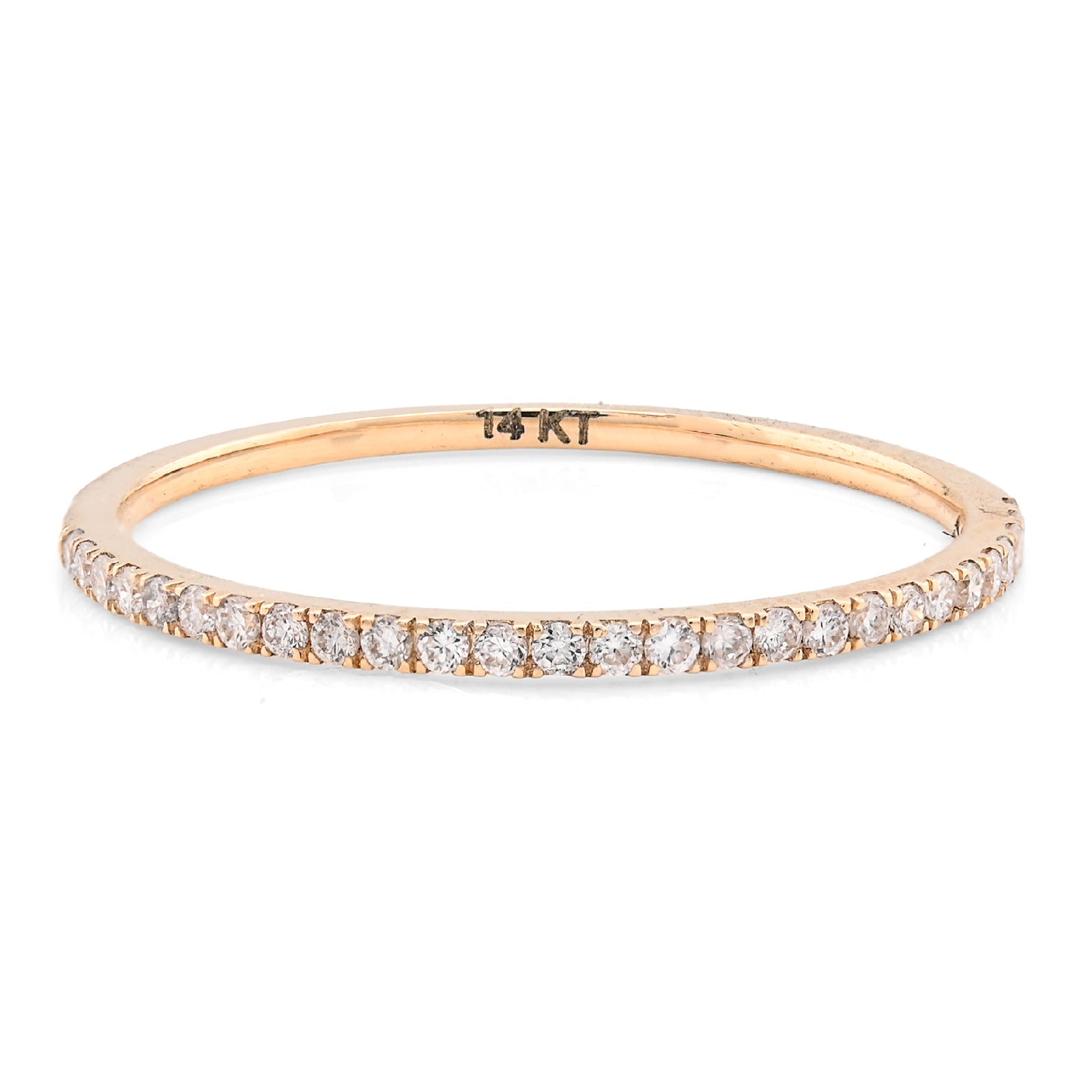 14K Yellow Gold 0.25CT Lab Diamond Women's Wedding Ring Band 0.7MM - Elite Jewelers - Rings