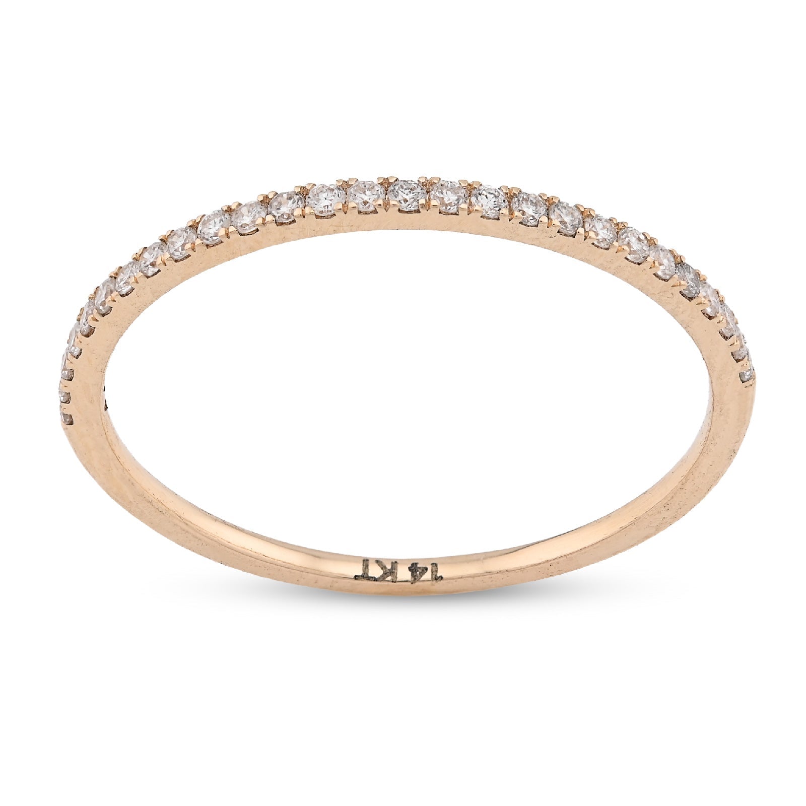 14K Yellow Gold 0.25CT Lab Diamond Women's Wedding Ring Band 0.7MM - Elite Jewelers - Rings