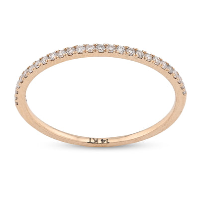 14K Yellow Gold 0.25CT Lab Diamond Women's Wedding Ring Band 0.7MM - Elite Jewelers - Rings