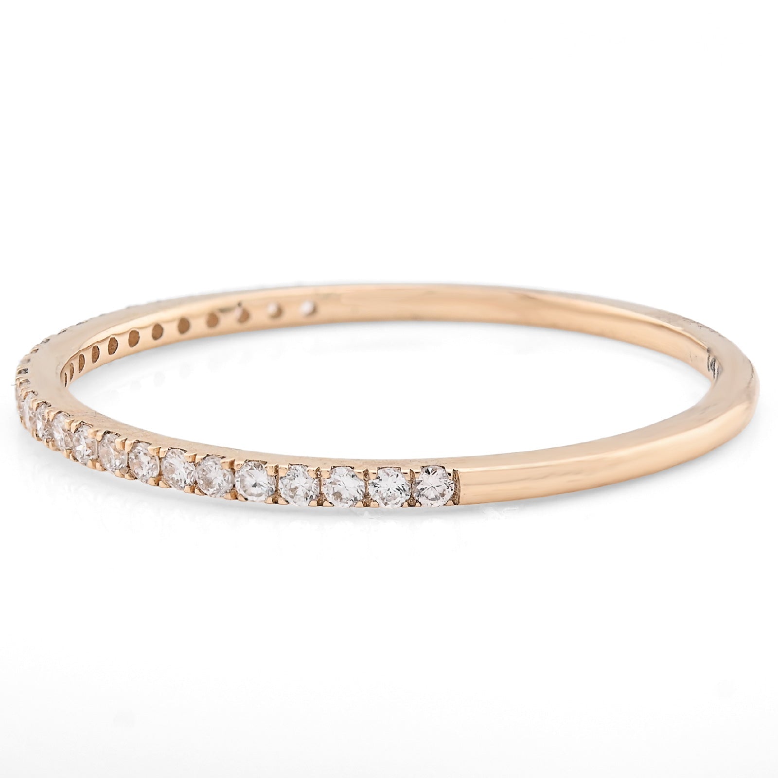 14K Yellow Gold 0.25CT Lab Diamond Women's Wedding Ring Band 0.7MM - Elite Jewelers - Rings