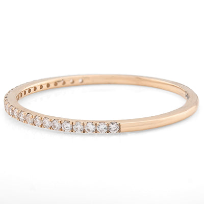 14K Yellow Gold 0.25CT Lab Diamond Women's Wedding Ring Band 0.7MM - Elite Jewelers - Rings