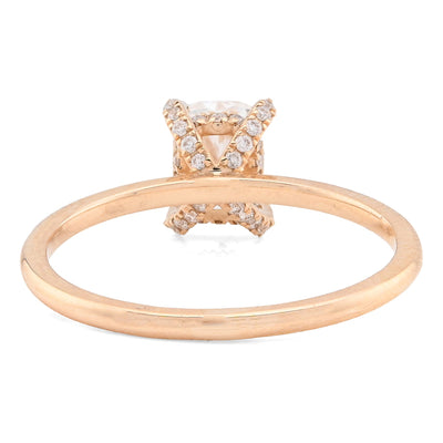 14K Yellow Gold 1CT Cushion Cut Solitaire Lab Diamond Women Wedding Ring - Elite Jewelers - Rings