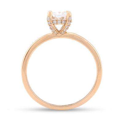 14K Yellow Gold 1CT Cushion Cut Solitaire Lab Diamond Women Wedding Ring - Elite Jewelers - Rings