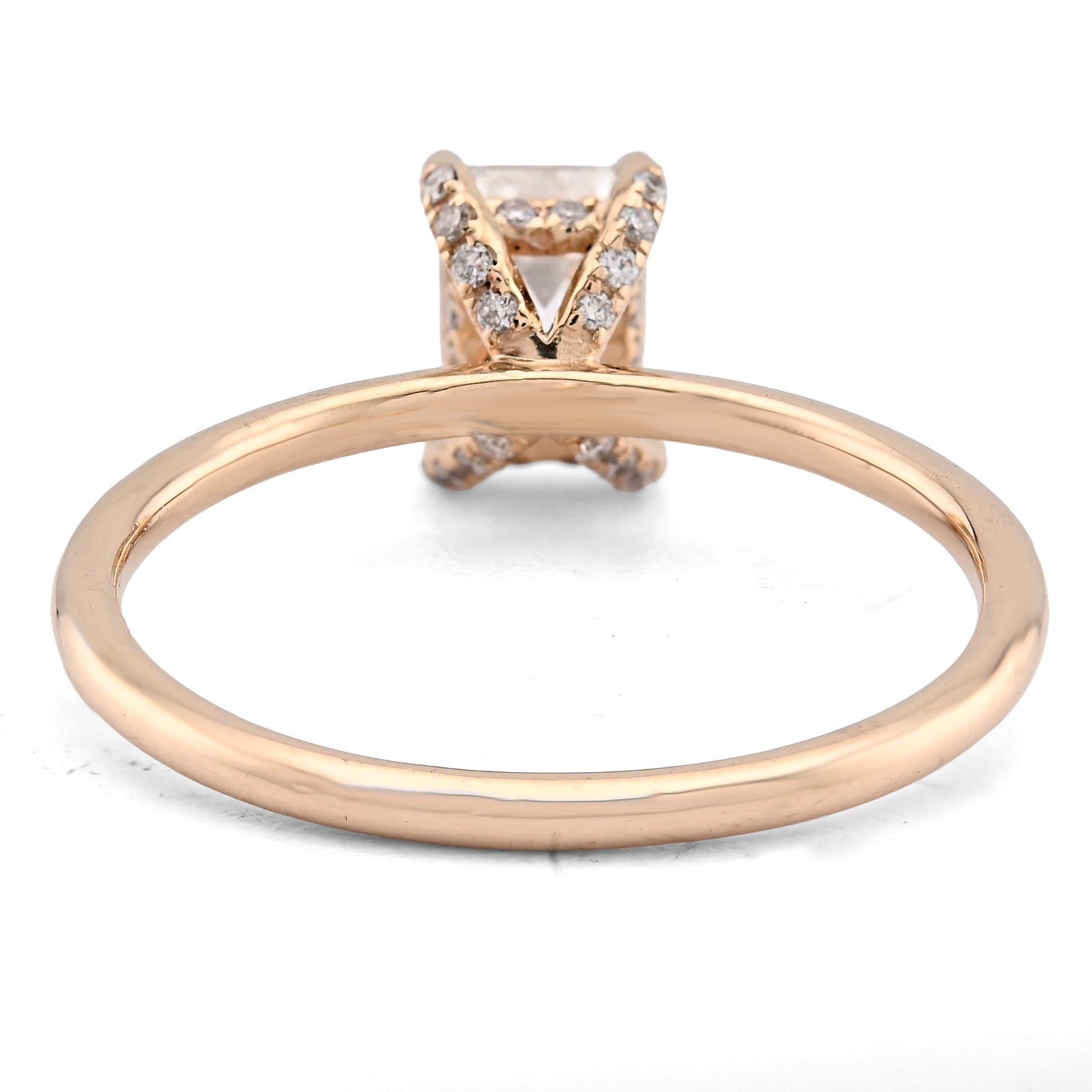 14K Yellow Gold 1CT Emerald Cut Solitaire Lab Diamond Women Wedding Ring - Elite Jewelers - Rings