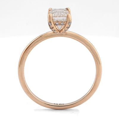 14K Yellow Gold 1CT Emerald Cut Solitaire Lab Diamond Women Wedding Ring - Elite Jewelers - Rings