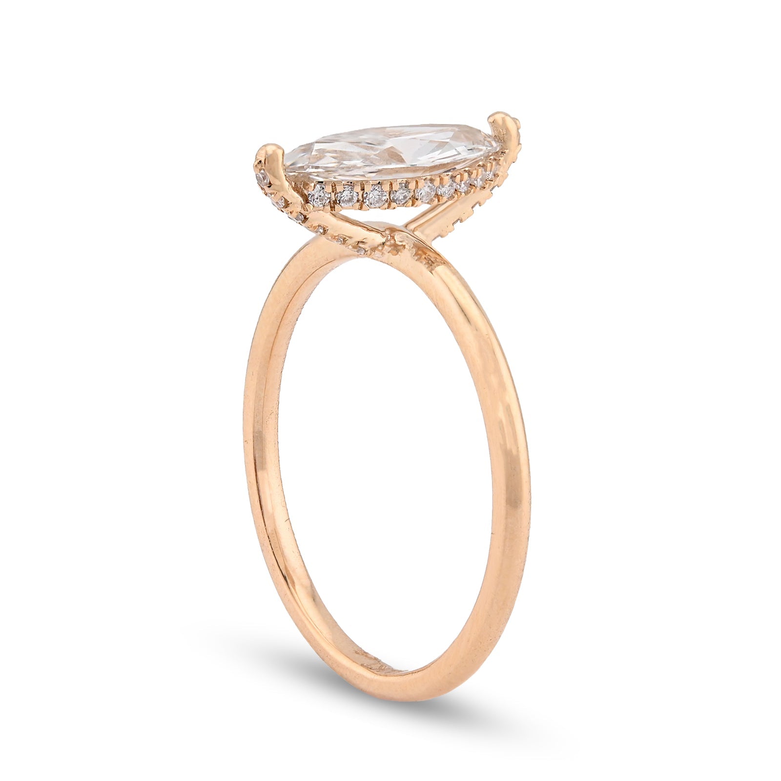 14K Yellow Gold 1CT Marquise Solitaire Lab Diamond Women Wedding Ring - Elite Jewelers - Rings