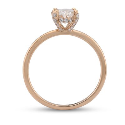 14K Yellow Gold 1CT Oval Solitaire Lab Diamond Women Wedding Ring - Elite Jewelers - Rings