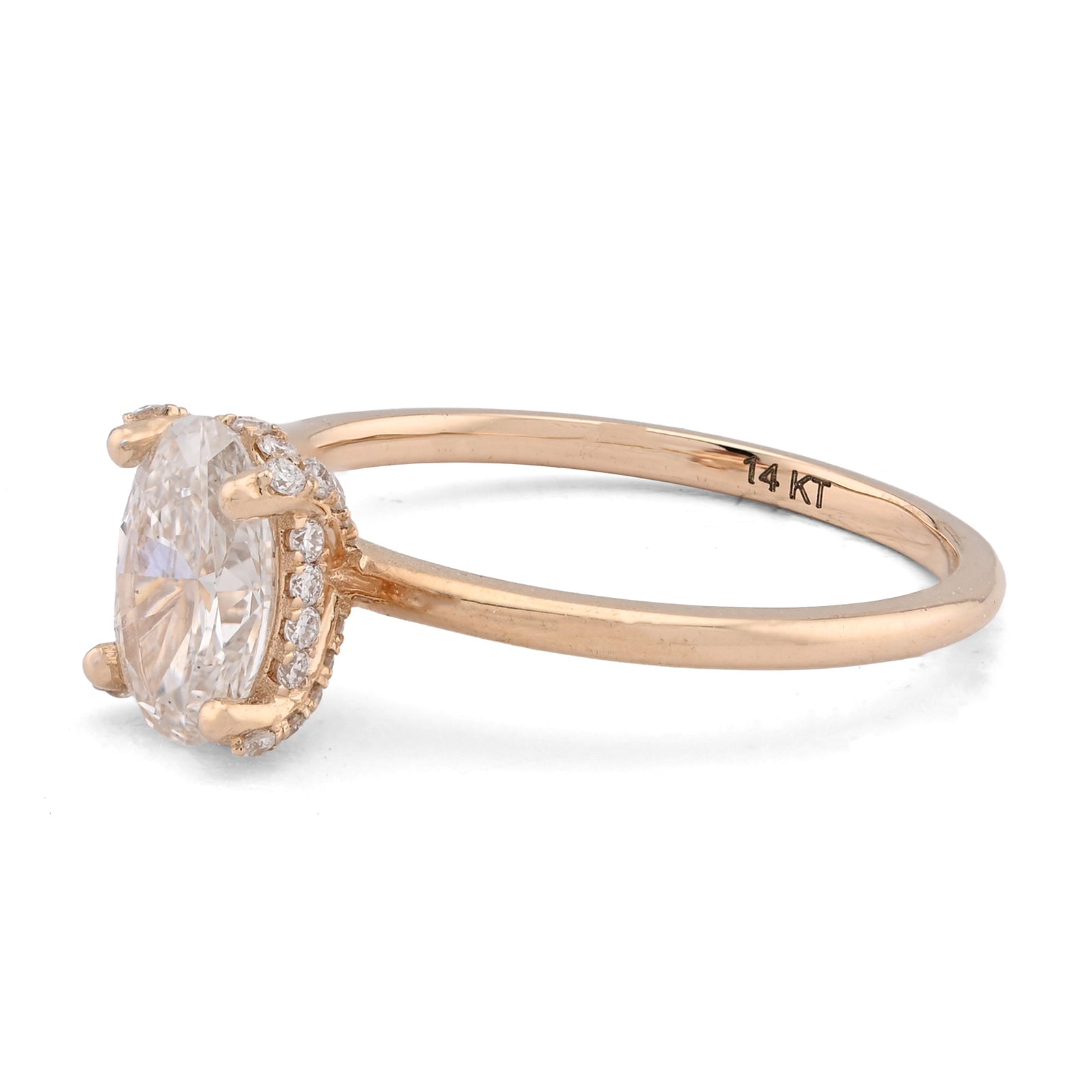 14K Yellow Gold 1CT Oval Solitaire Lab Diamond Women Wedding Ring - Elite Jewelers - Rings