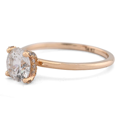 14K Yellow Gold 1CT Round Solitaire Lab Diamond Women Wedding Ring - Elite Jewelers - Rings