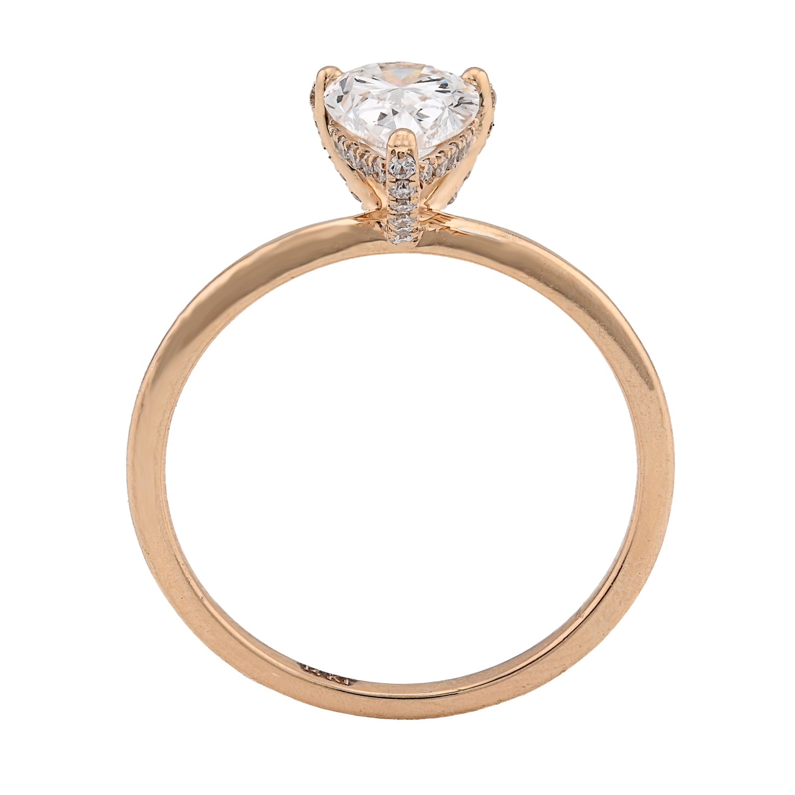 14K Yellow Gold 1CT Tear Drop Solitaire Lab Diamond Women Wedding Ring - Elite Jewelers - Rings