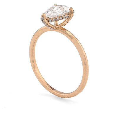 14K Yellow Gold 1CT Tear Drop Solitaire Lab Diamond Women Wedding Ring - Elite Jewelers - Rings