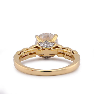 14K Yellow Gold 2.28CT Centre Round Solitaire Lab Diamond Women Ring - Elite Jewelers-Rings