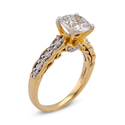 14K Yellow Gold 2.28CT Centre Round Solitaire Lab Diamond Women Ring - Elite Jewelers-Rings