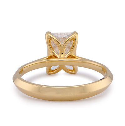 14K Yellow Gold 2CT Centre Radiant Solitaire Lab Diamond Women Ring - Elite Jewelers-Rings