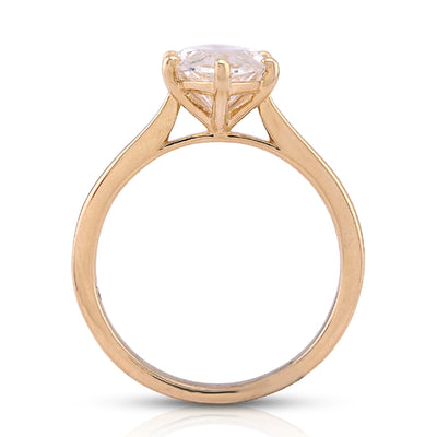 14K Yellow Gold 3CT Centre Marquise Lab Diamond Women Ring - Elite Jewelers - Rings