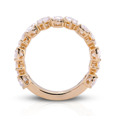 14K Yellow Gold Pear/Tear Drop Shape 3.75CT Lab Diamond Women Ring Band - Elite Jewelers - Rings