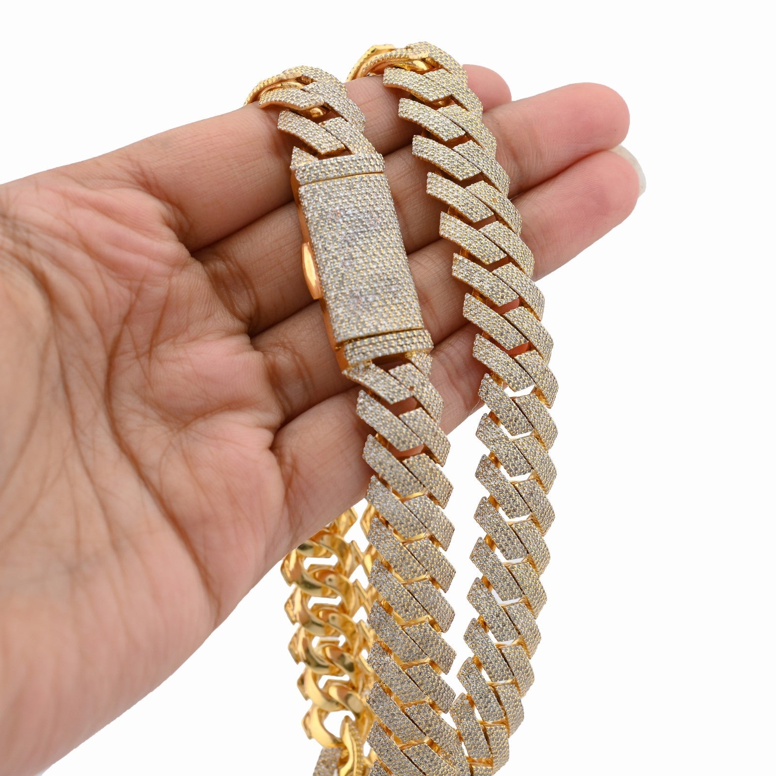 14MM 10k Yellow Gold CTW Natural Diamond Cuban Link Chain 169.6g 22Inch Necklace - Elite Jewelers - Necklaces