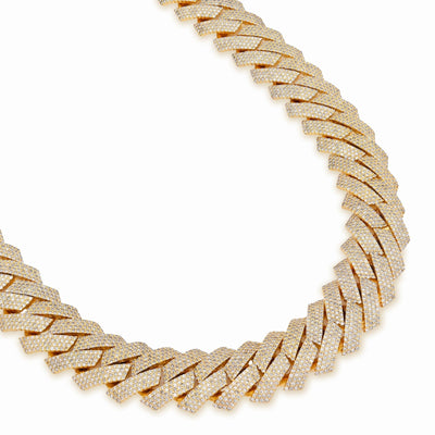 14MM 10k Yellow Gold CTW Natural Diamond Cuban Link Chain 169.6g 22Inch Necklace - Elite Jewelers - Necklaces