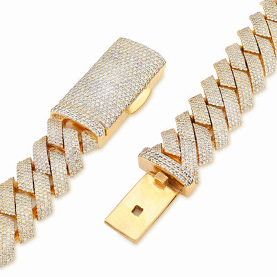 14MM 10k Yellow Gold CTW Natural Diamond Cuban Link Chain 169.6g 22Inch Necklace - Elite Jewelers - Necklaces