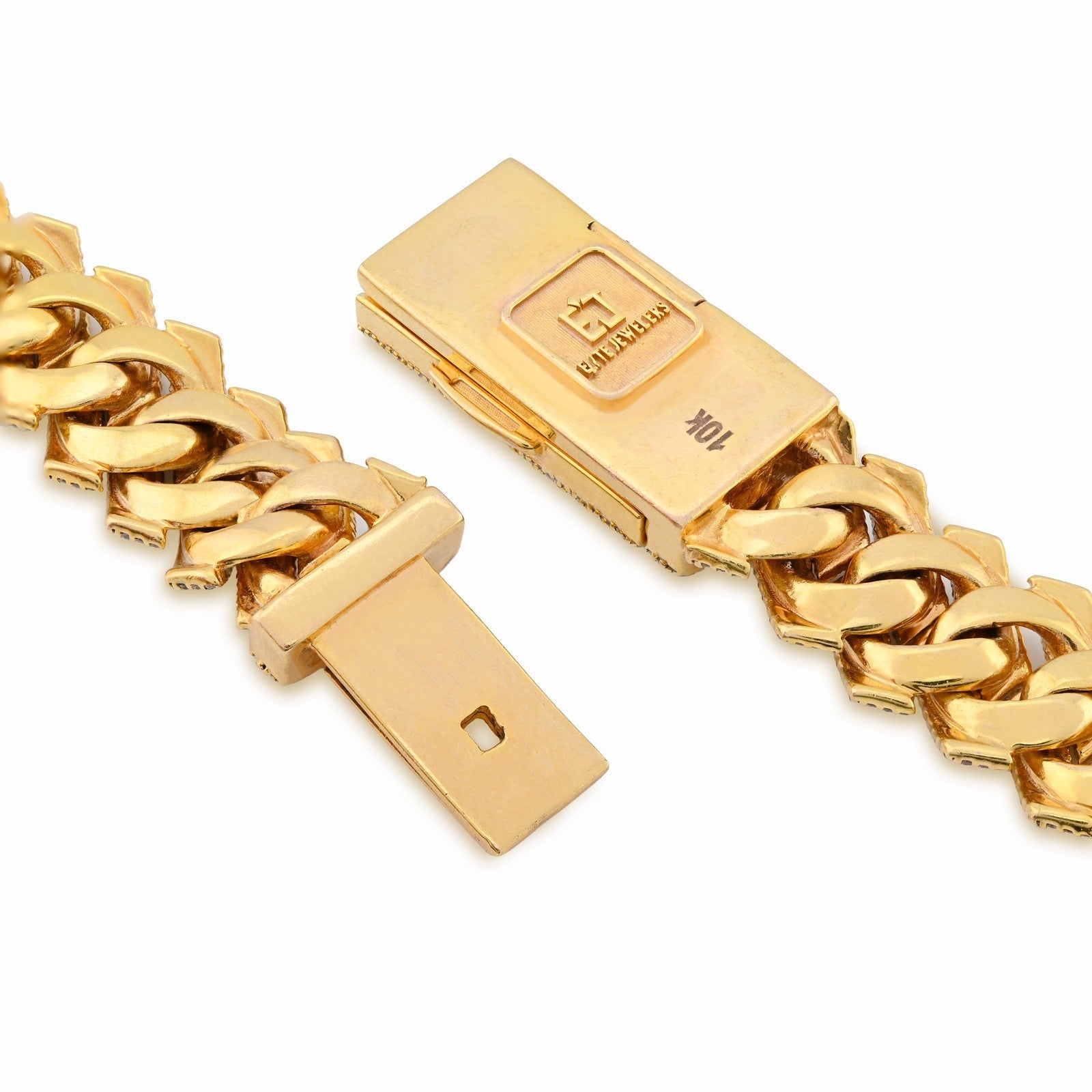 14MM 10k Yellow Gold CTW Natural Diamond Cuban Link Chain 169.6g 22Inch Necklace - Elite Jewelers - Necklaces