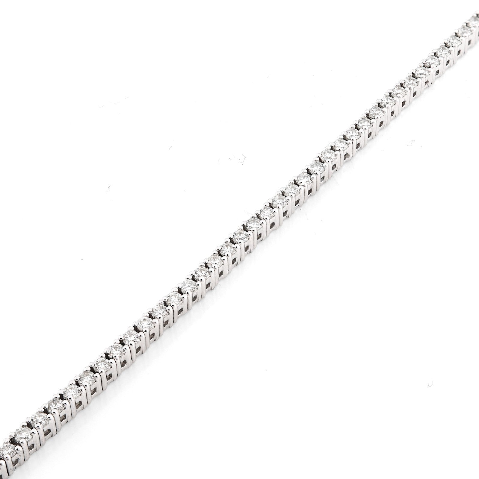 1.5MM 14k White Gold 6.5g 1.25CTW Natural Diamond Heart Tennis Bracelet 7 Inches - Elite Jewelers - Bracelets