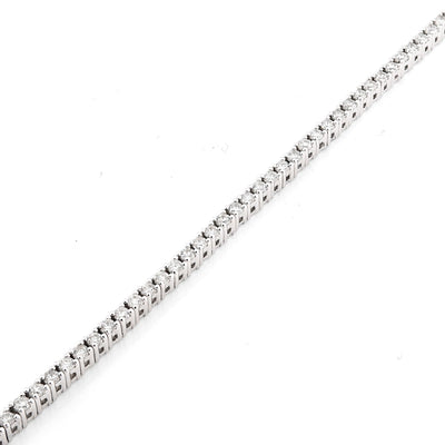1.5MM 14k White Gold 6.5g 1.25CTW Natural Diamond Heart Tennis Bracelet 7 Inches - Elite Jewelers - Bracelets