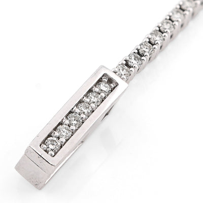 1.5MM 14k White Gold 6.5g 1.25CTW Natural Diamond Heart Tennis Bracelet 7 Inches - Elite Jewelers - Bracelets