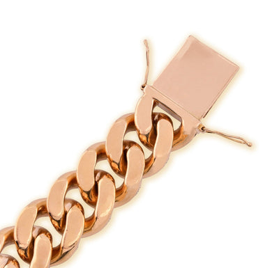 18MM 18k Yellow Gold 258.6gm 18CTW Natural Diamond 8In Puff Miami Cuban Bracelet - Elite Jewelers - Bracelets