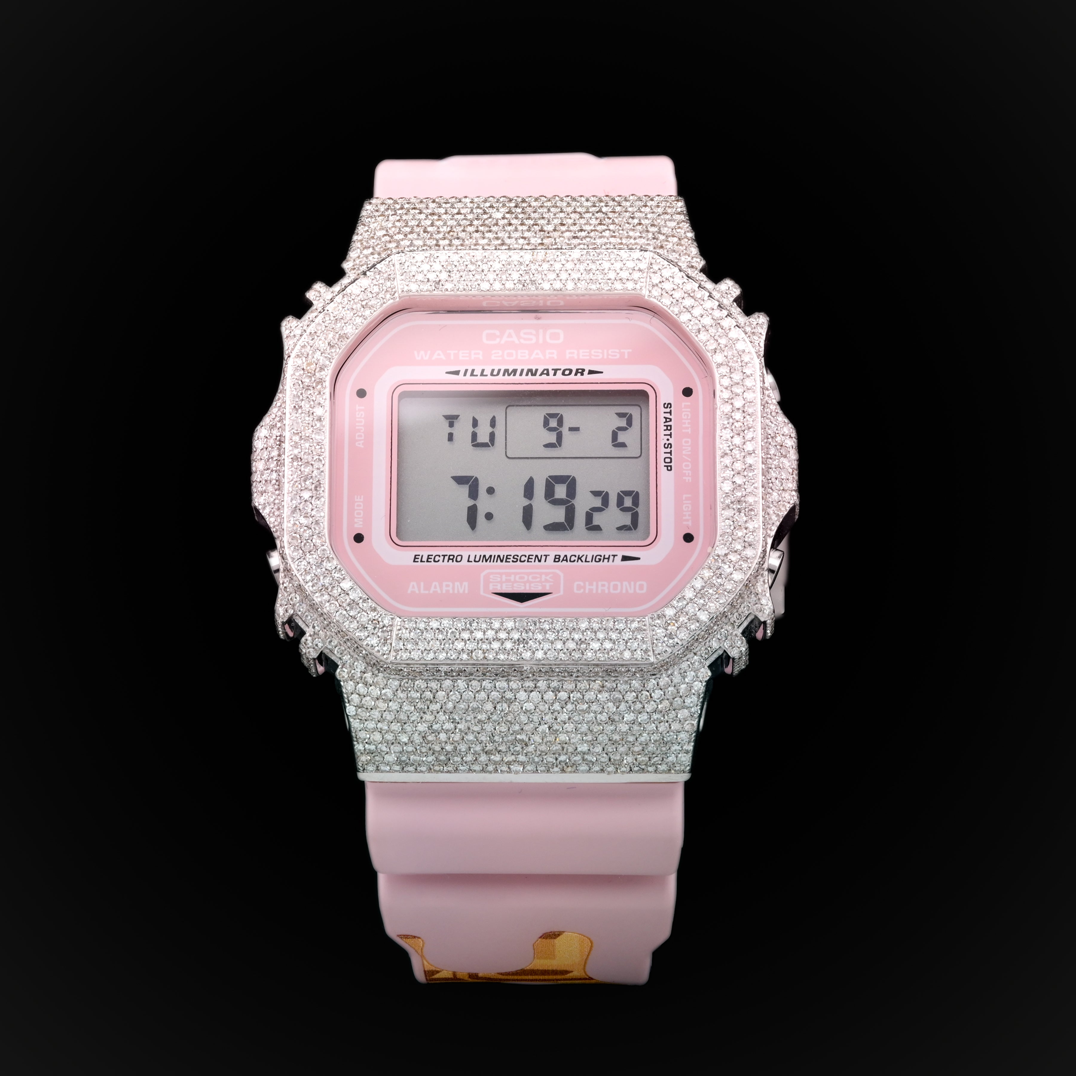 G-Shock DW5600VT Ice-Cream Dial 4.70 CTW Diamond Iced Out Watch