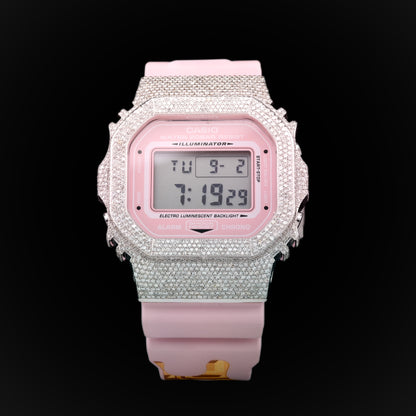 G-Shock DW5600VT Ice-Cream Dial 4.70 CTW Diamond Iced Out Watch