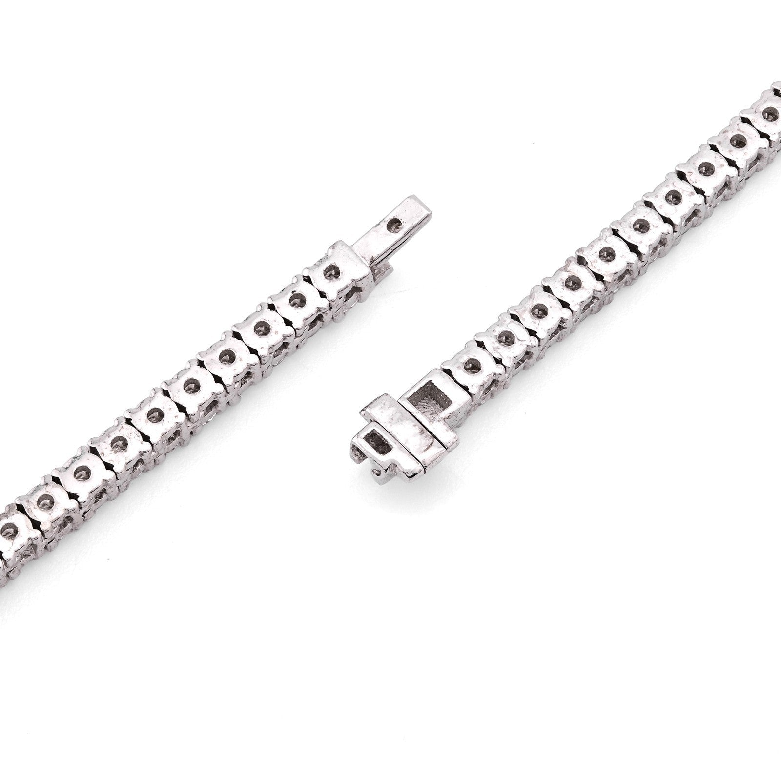 2.7MM 925 Sterling Silver 9 CTW Lab Diamond Tennis Chain 16 Inch 18.2gm Necklace - Elite Jewelers - Necklaces & Chains