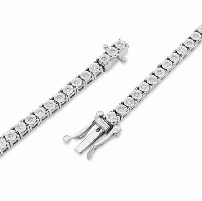 2.8MM 10k Rose/White Gold 38.5g 4CTW Natural Diamond Tennis w/ Cross Chain 22In - Elite Jewelers - Necklaces