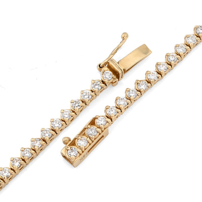 2.9MM 14K Yellow Gold 18.8g 9.52CT Lab Diamond 17In Tennis Pear Shape Drop Chain - Elite Jewelers - Necklaces & Chains