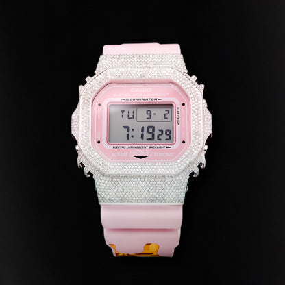 G-Shock DW5600VT Ice-Cream Dial 4.70 CTW Diamond Iced Out Watch