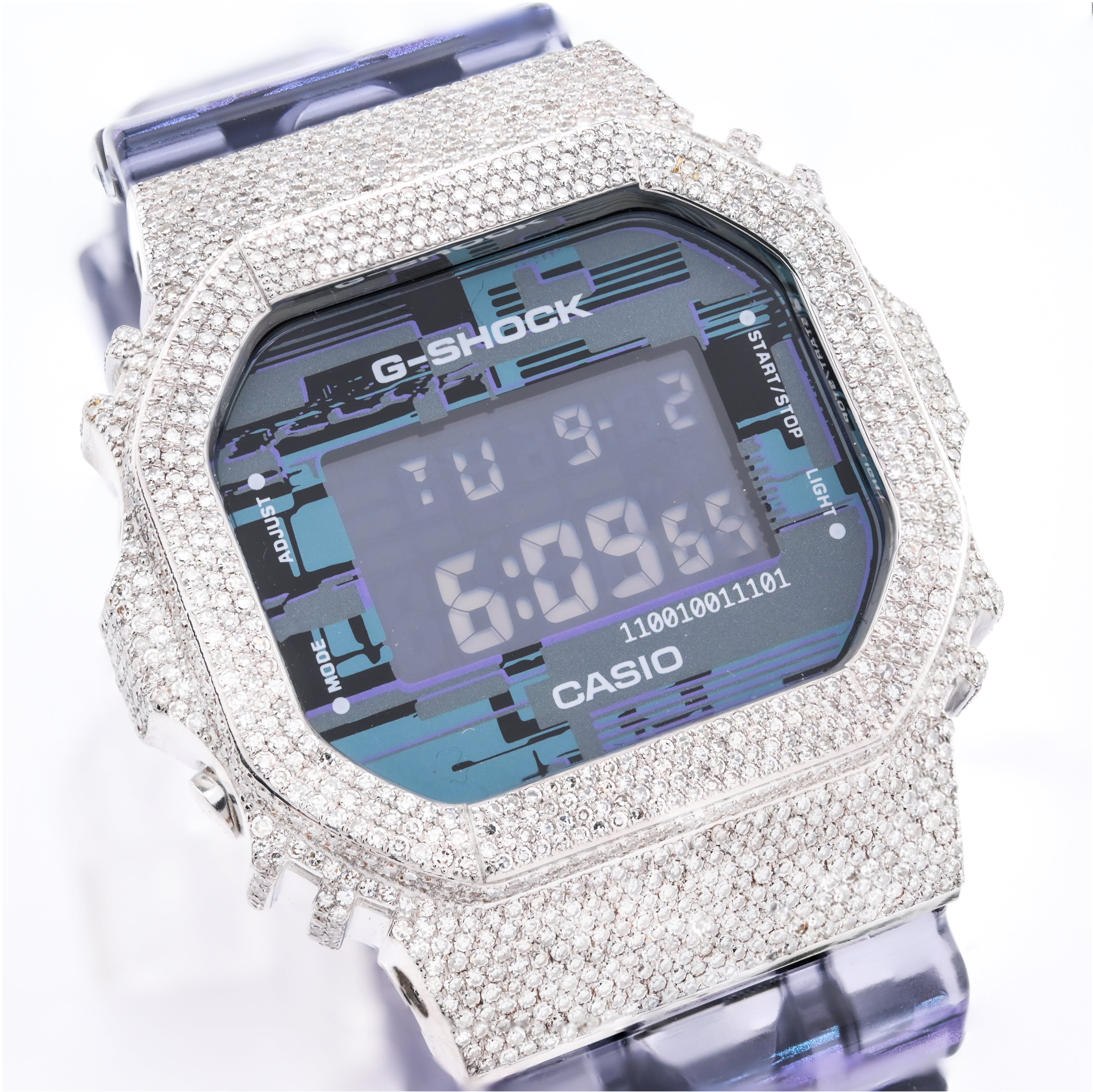 G-Shock DW-5600NN 3.00 CTW Diamond Bezel Iced Out Watch