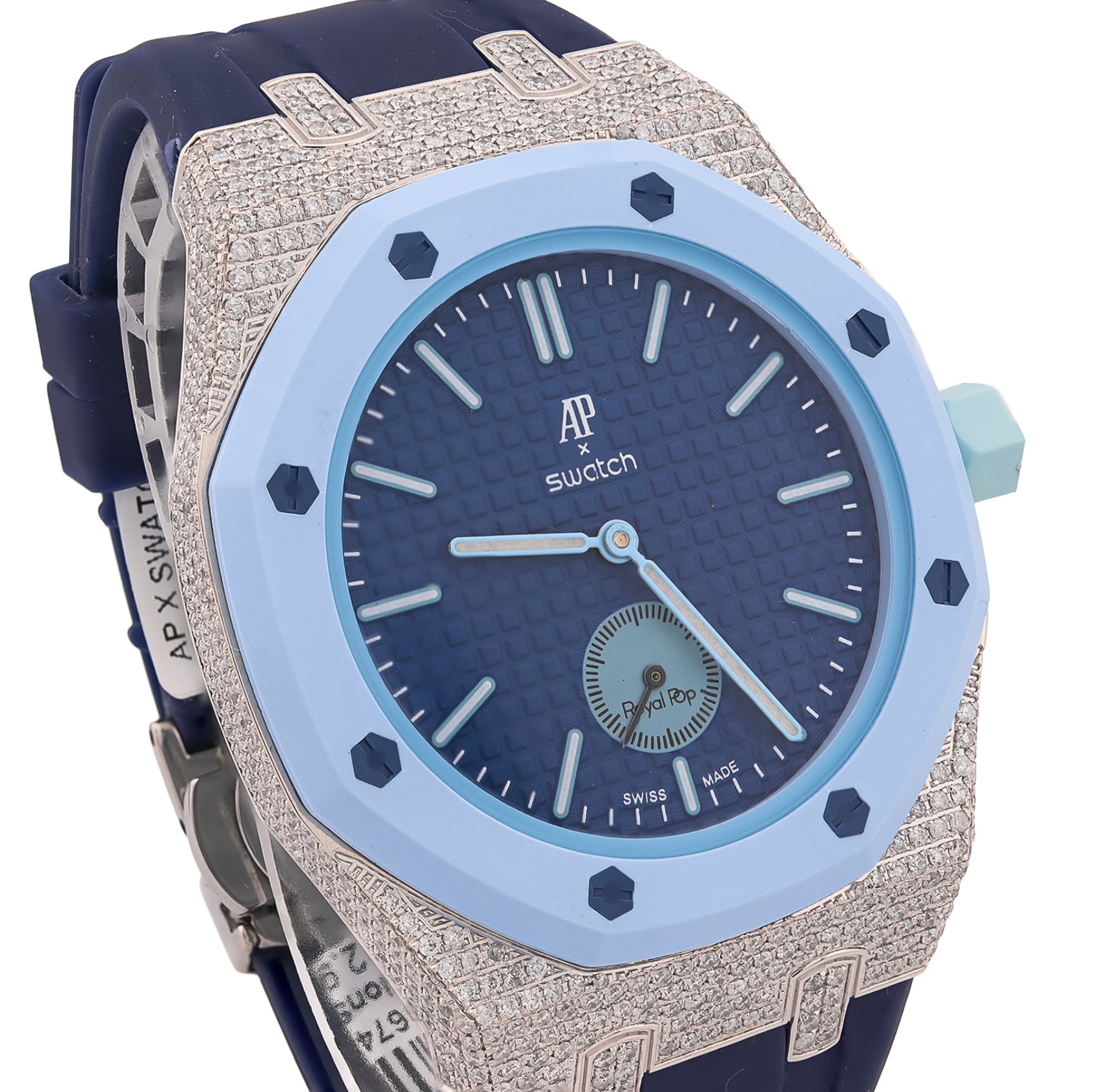 AP x Swatch Royal Pop Natural Diamond Band Watch Lan Ba