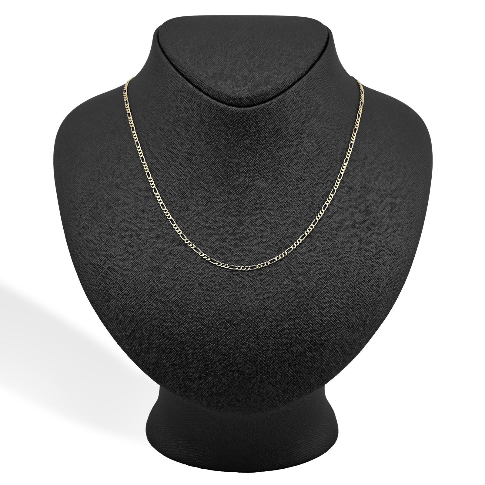2MM 10k Yellow Gold 20 Inches 1.5 grams Figaro Chain Necklace For Mens Womens - Elite Jewelers - Necklaces & Chains