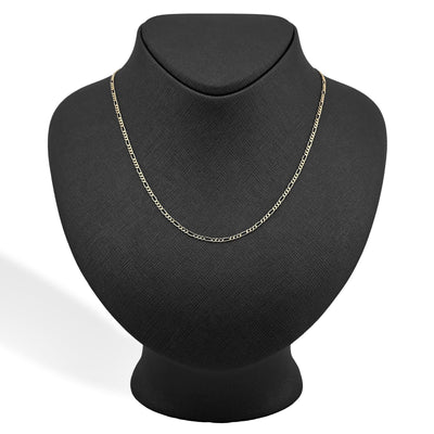 2MM 10k Yellow Gold 20 Inches 1.5 grams Figaro Chain Necklace For Mens Womens - Elite Jewelers - Necklaces & Chains