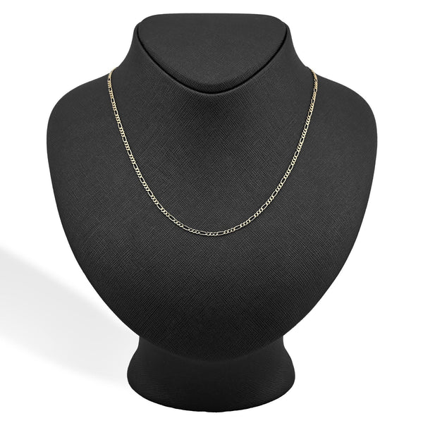 2MM 10k Yellow Gold 20 Inches 1.5 grams Figaro Chain Necklace For Mens Womens - Elite Jewelers - Necklaces & Chains