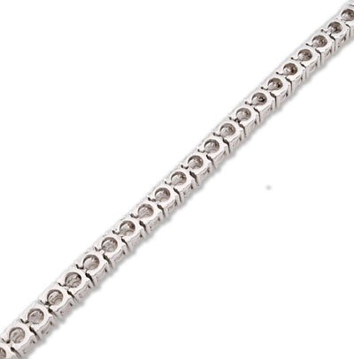 3.5MM 10k White Gold 11gm 1CTW Natural Diamond Illusion Tennis Bracelet 7 Inches - Elite Jewelers - Bracelets
