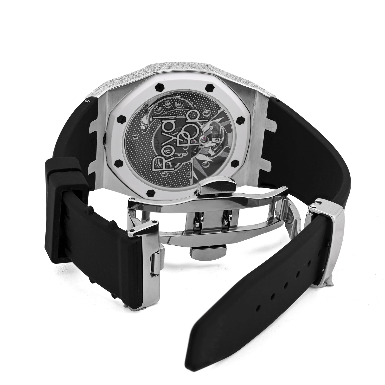 AP x Swatch Royal Pop Natural Diamond Band Black/White Watch Ocho Negro