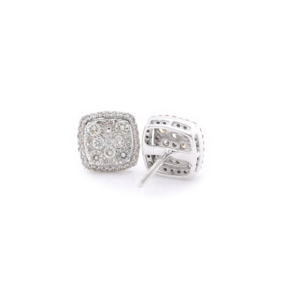 10k White Gold 0.76CT Diamond Stud Earrings