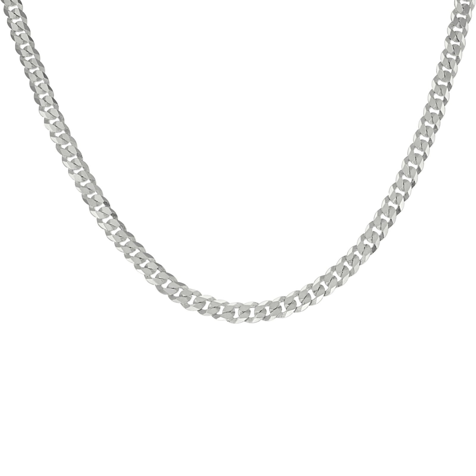 3MM Unisex 925 Sterling Silver Solid Super Flat Cuban Chain 22In 6.3g Necklace - Elite Jewelers - Necklaces & Chains