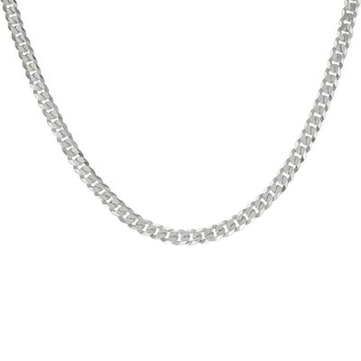 3MM Unisex 925 Sterling Silver Solid Super Flat Cuban Chain 22In 6.3g Necklace - Elite Jewelers - Necklaces & Chains