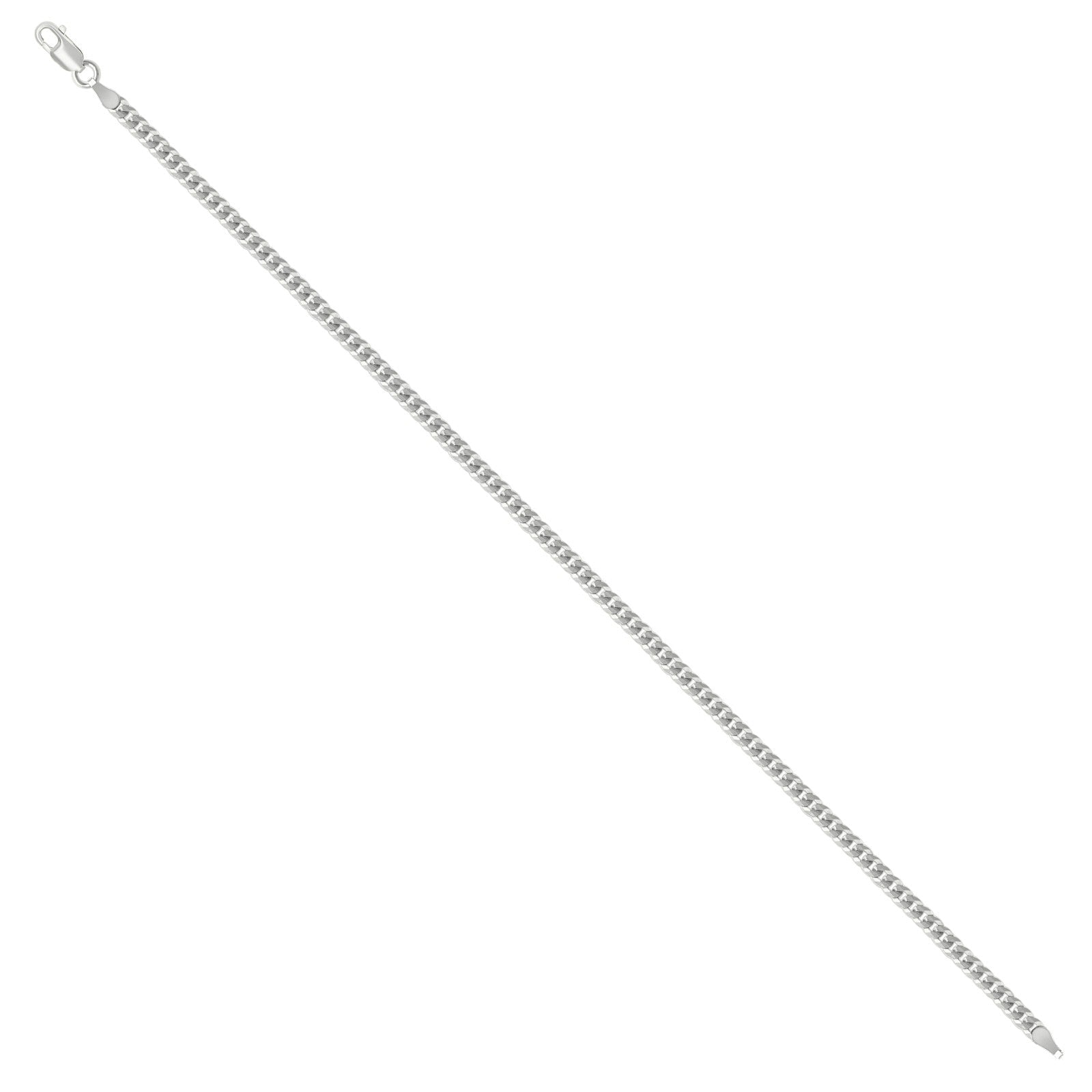 3MM Unisex 925 Sterling Silver Solid Super Flat Cuban Chain 22In 6.3g Necklace - Elite Jewelers - Necklaces & Chains