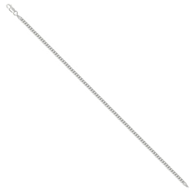 3MM Unisex 925 Sterling Silver Solid Super Flat Cuban Chain 22In 6.3g Necklace - Elite Jewelers - Necklaces & Chains