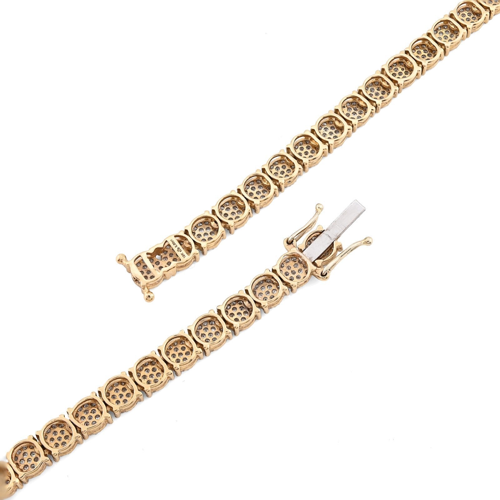 4.5MM 10k Yellow Gold 5 CTW Natural Diamond Tennis Chain 20 Inch 21.9gm Necklace - Elite Jewelers - Necklaces & Chains